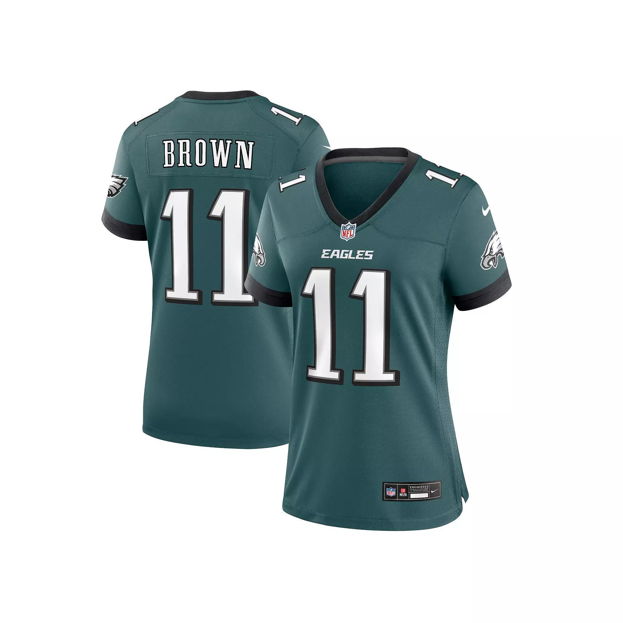 Women's Nike A.J. Brown Midnight Green Philadelphia Eagles Team Game Jersey, Size: Large Product Image