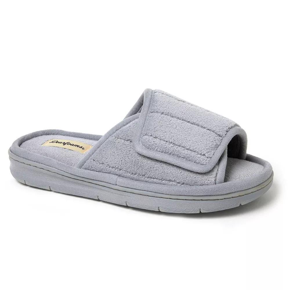 Dearfoams Mickey Terrycloth Women's Slide Slippers, Size: Medium, Sleet Product Image