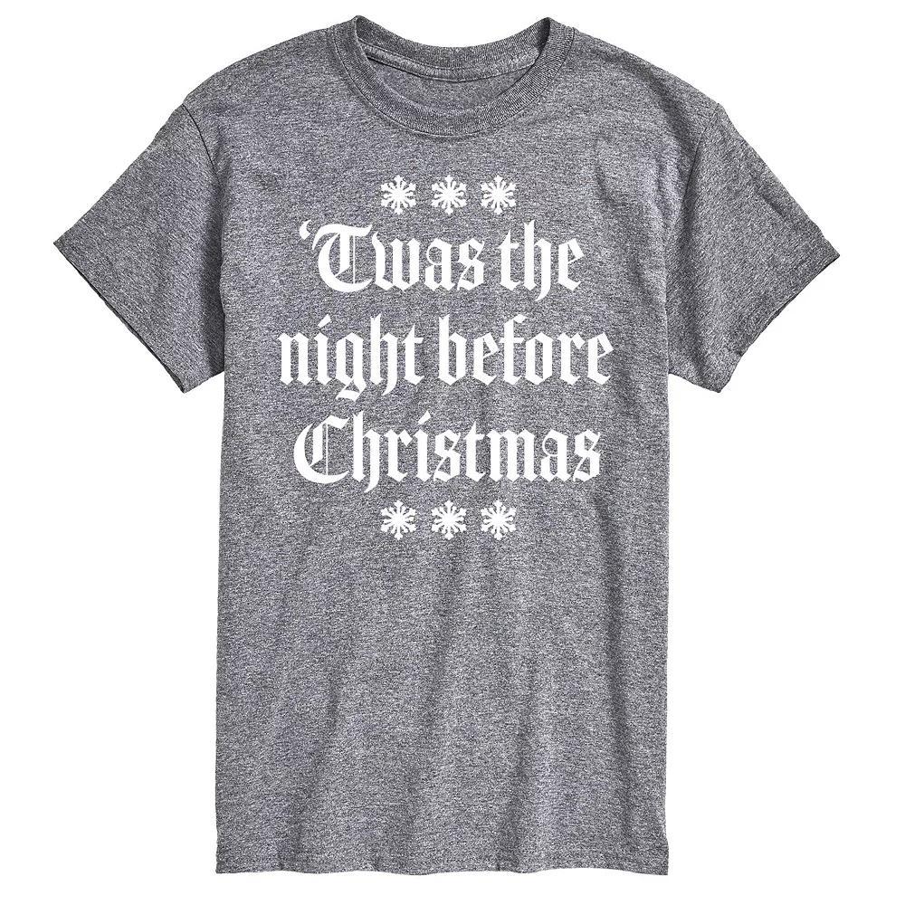 Men's Twas The Night Before Christmas Graphic Tee, Size: Medium, Red Product Image