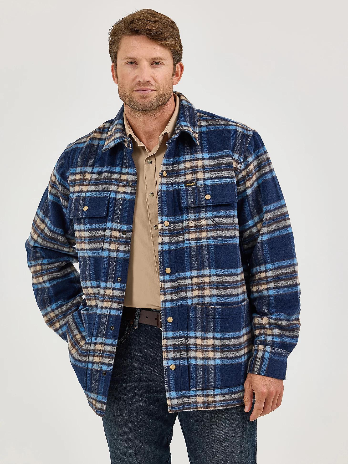 Men's Wrangler Quilt Lined Flannel Shirt Jacket | Men's JACKETS & OUTERWEAR | Wrangler® Product Image