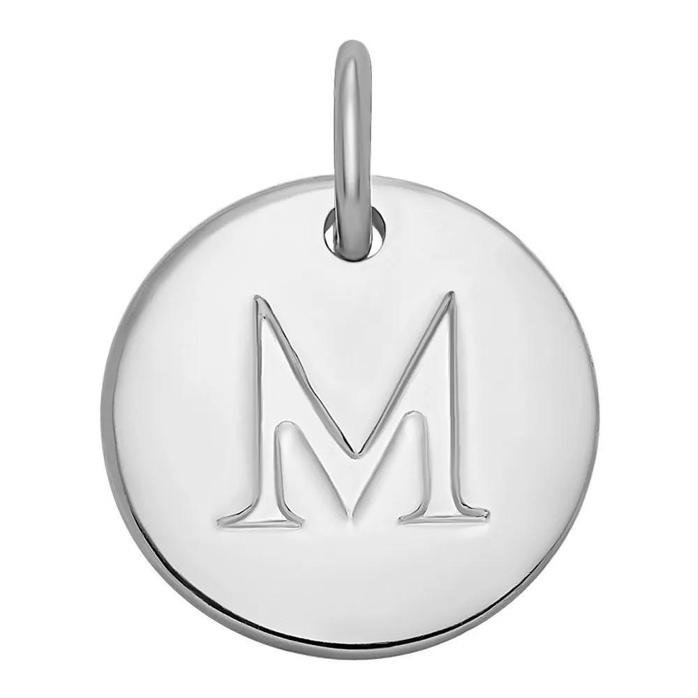 PRIMROSE Sterling Silver Letter Disc Charm, Women's, Sterling Silver N Product Image