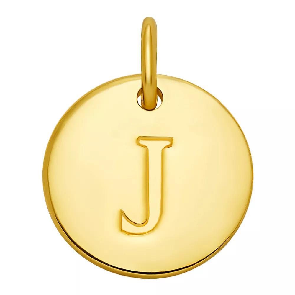 PRIMROSE Sterling Silver Letter Disc Charm, Women's, Sterling Silver N Product Image