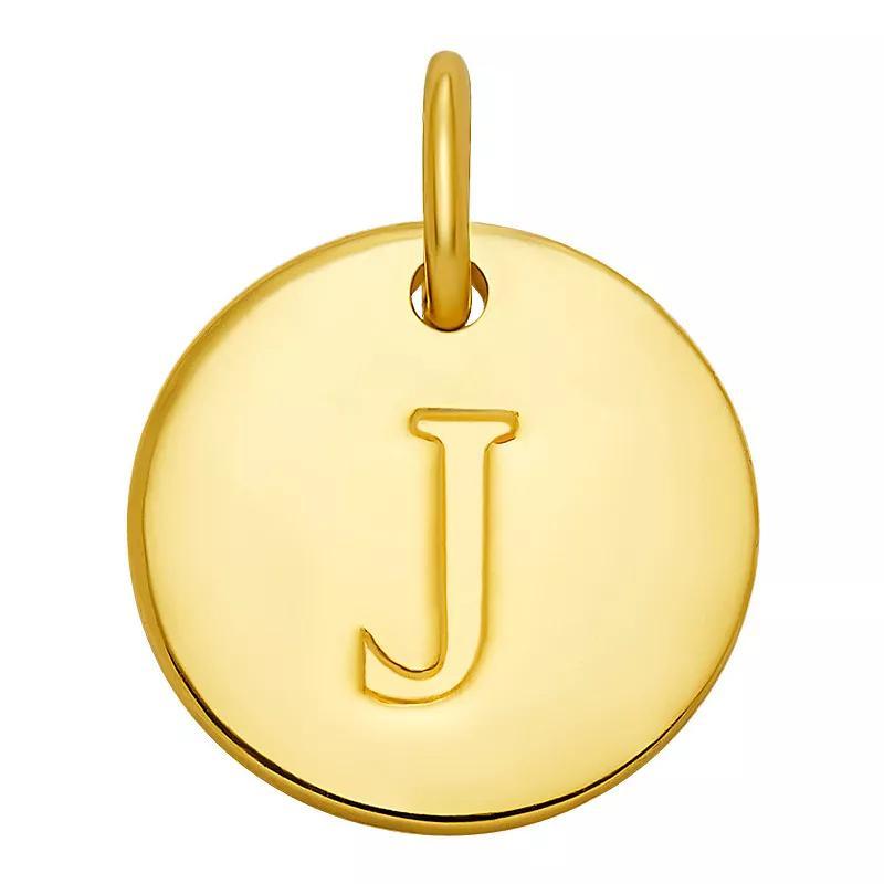 PRIMROSE Sterling Silver Letter Disc Charm, Women's, Sterling Silver N Product Image