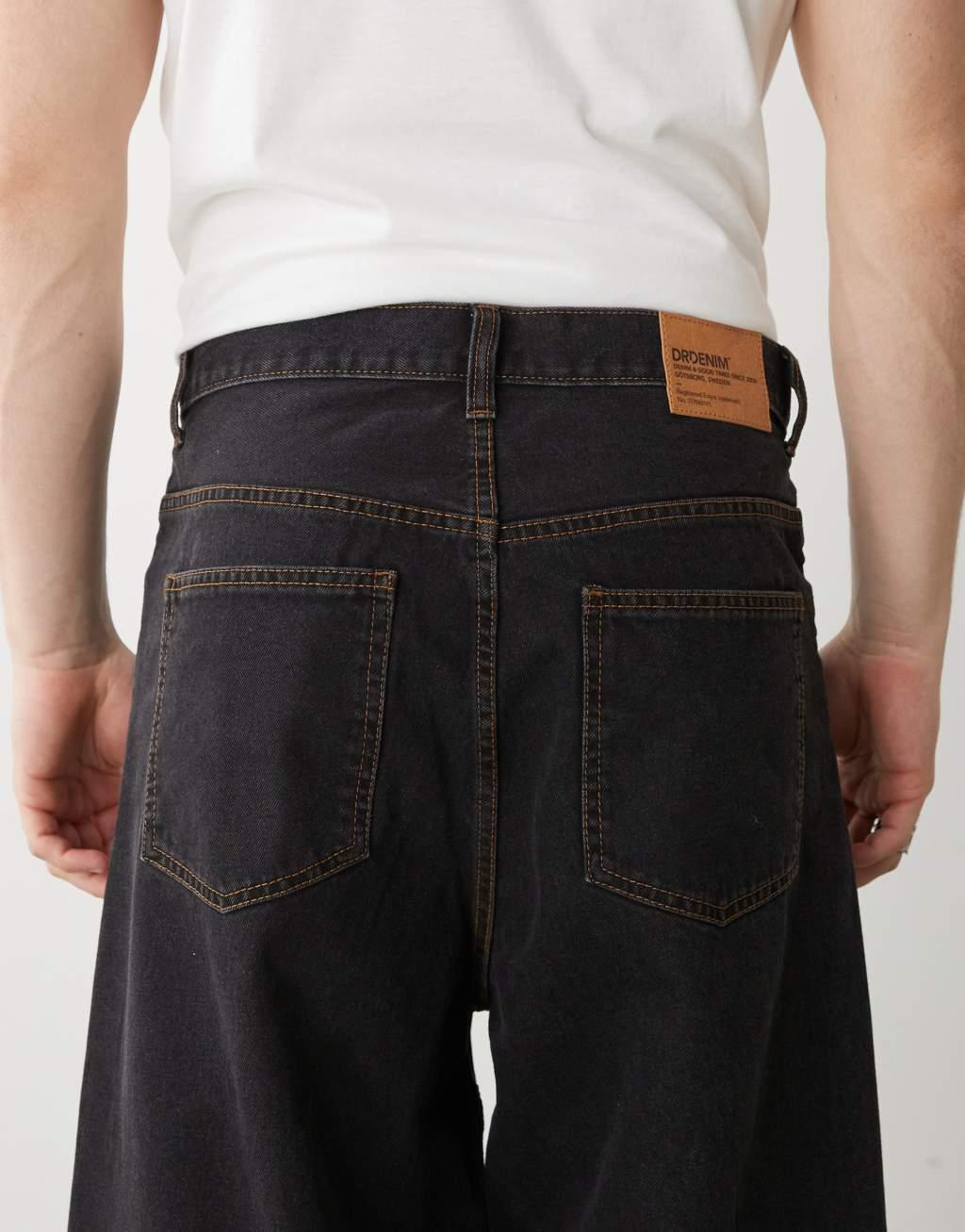 Dr Denim Kobe baggy fit jeans in dust washed black Product Image