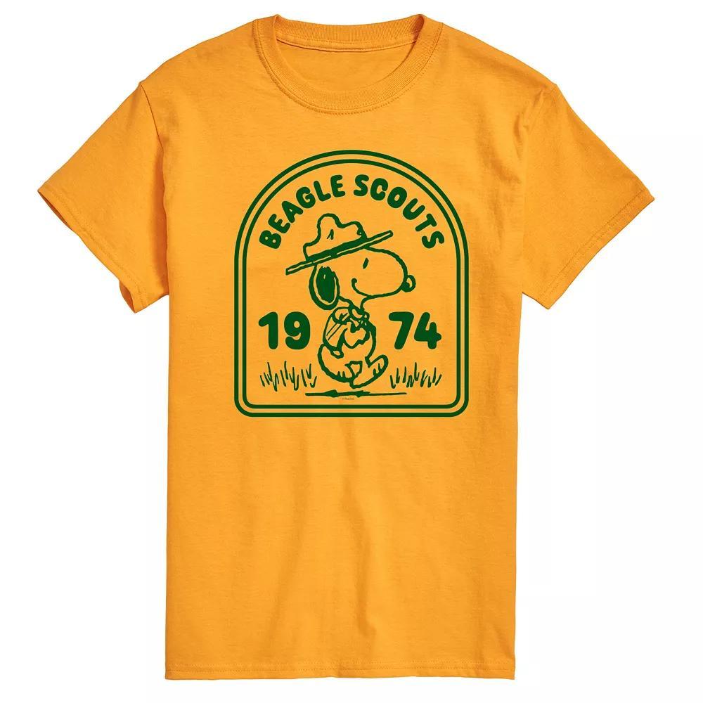 Men's Peanuts Beagle Scouts Badge Graphic Tee, Size: Large, White Product Image