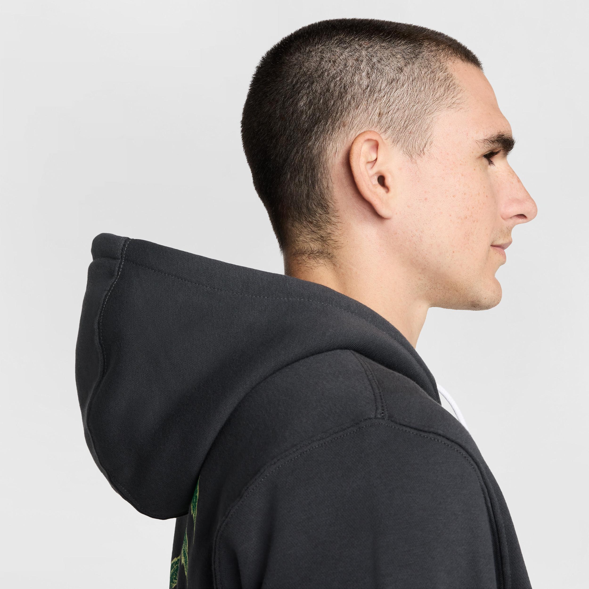 Mens Nike Tropical Graphic Full-Zip Fleece Hoodie Blue Turq Product Image