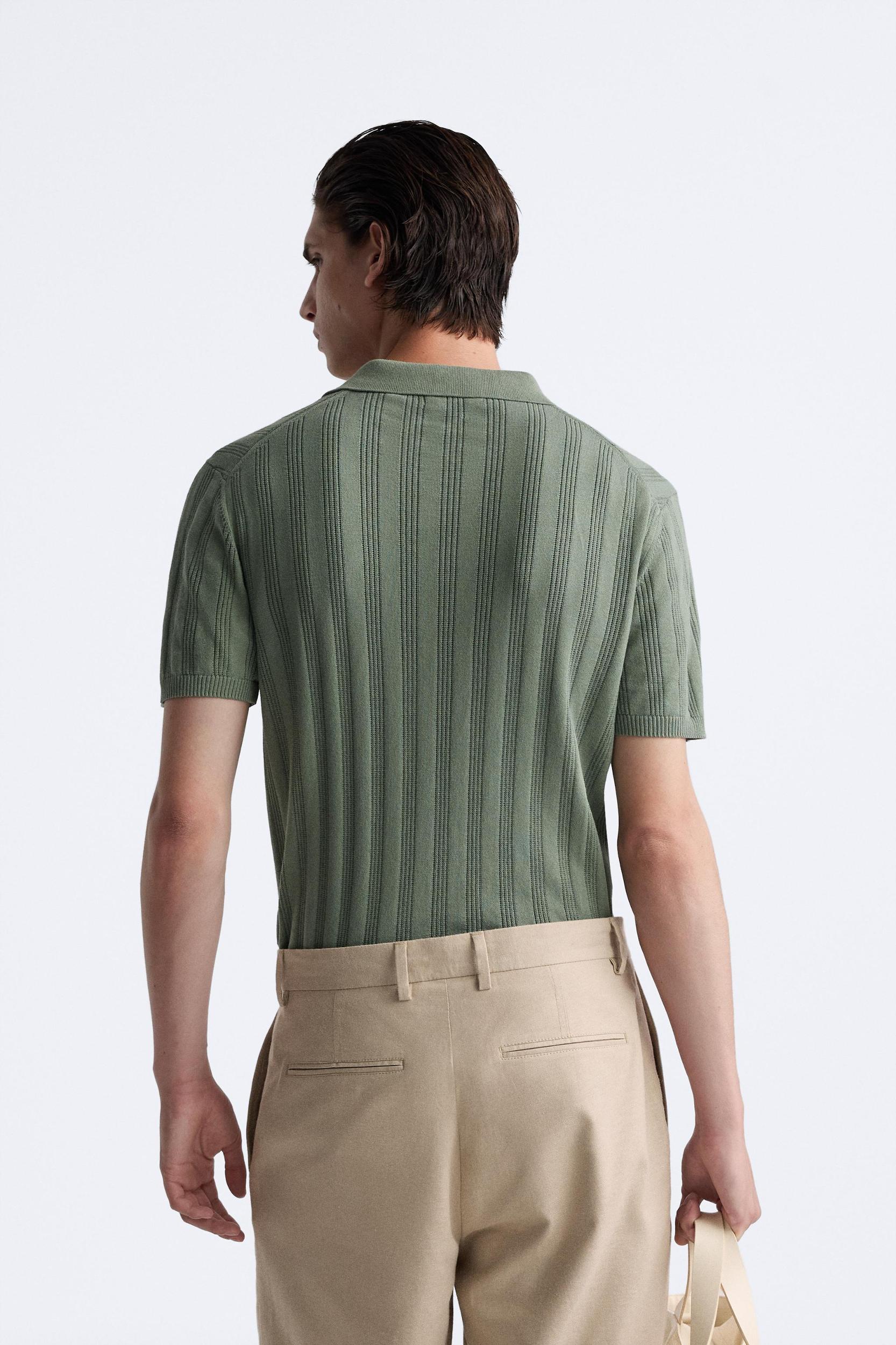 RIBBED KNIT POLO Product Image
