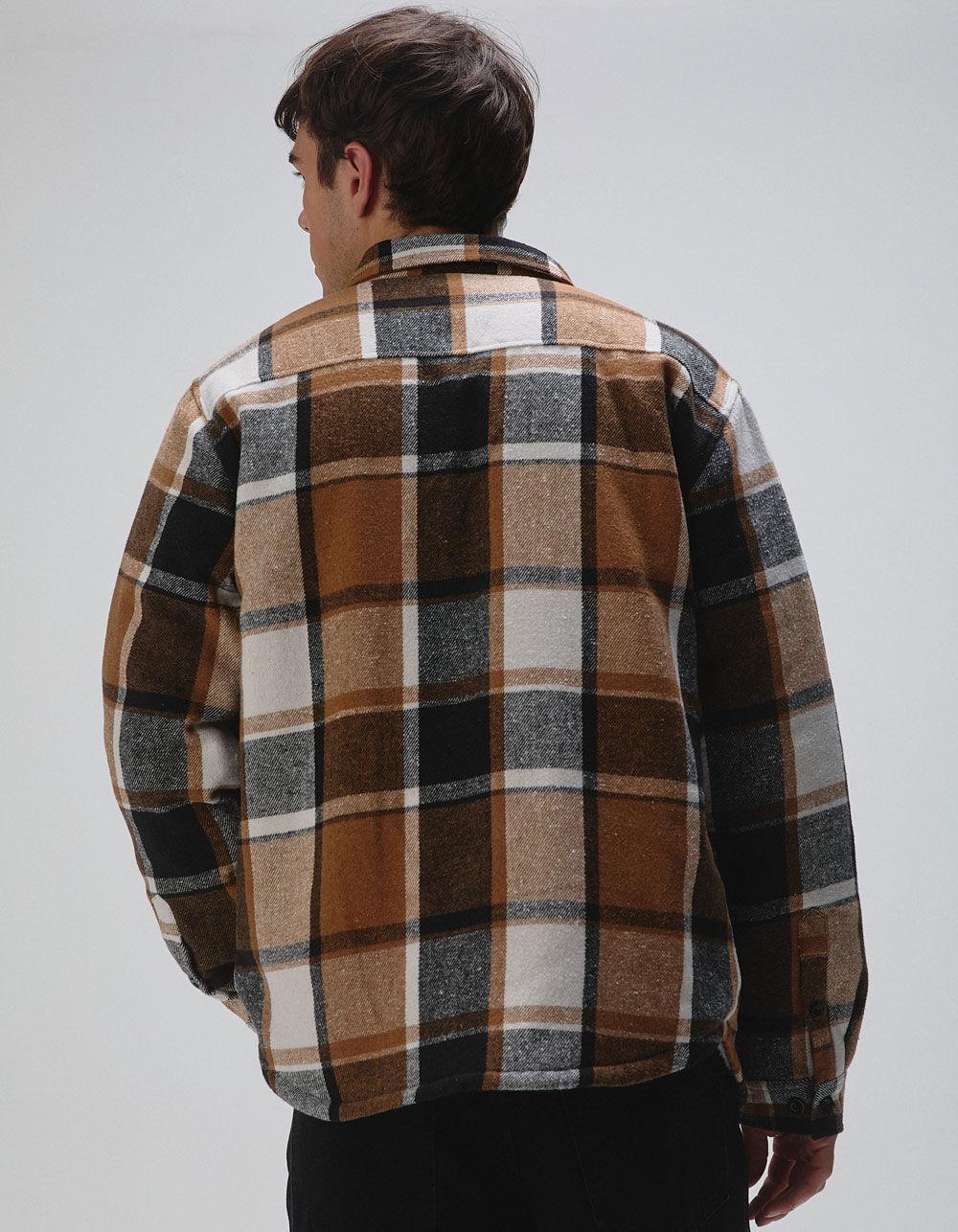 RSQ Mens Plaid Sherpa Jacket - BLK/WHT Product Image