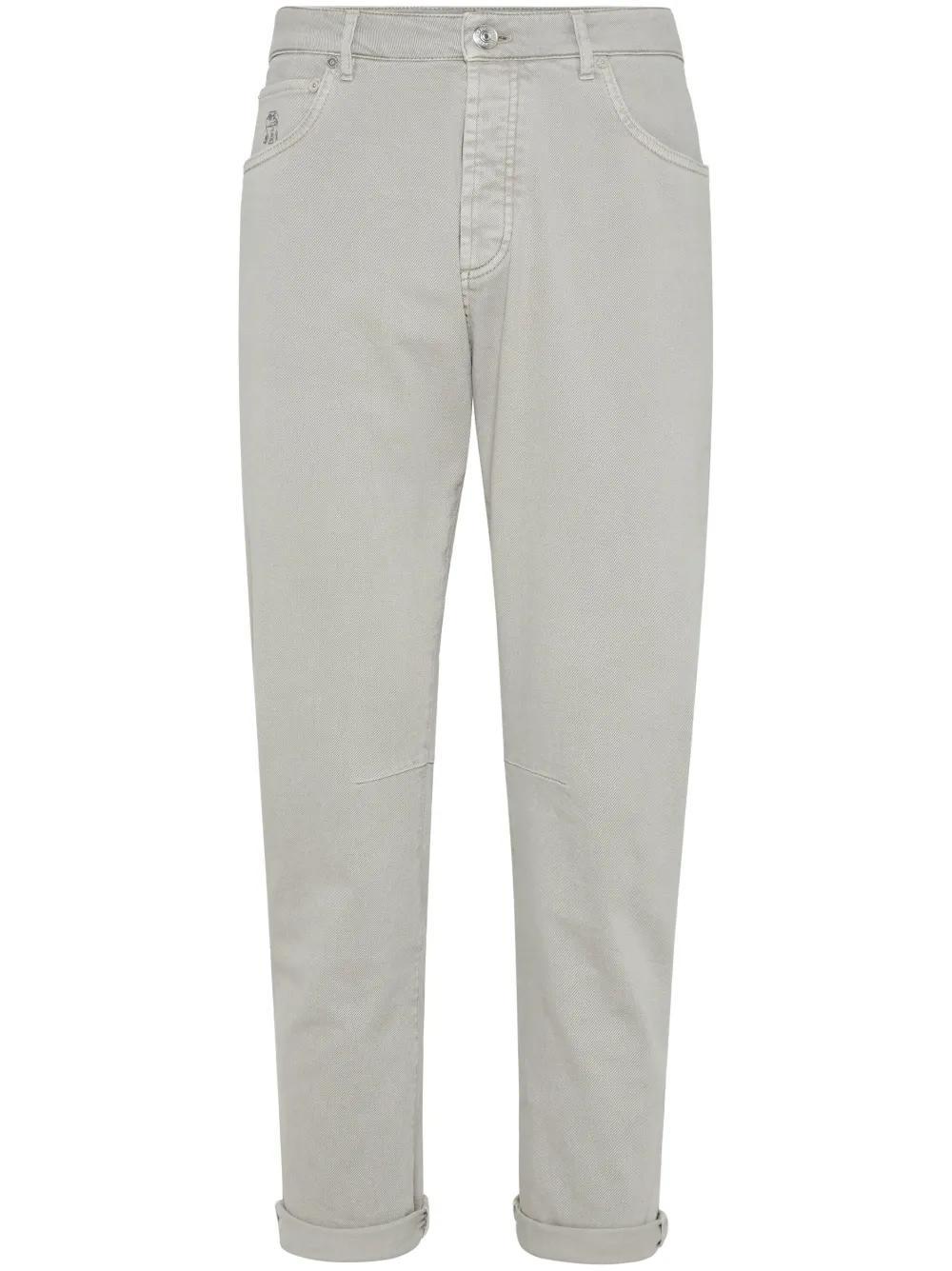 BRUNELLO CUCINELLI Dyed Straight Jeans In Green Product Image