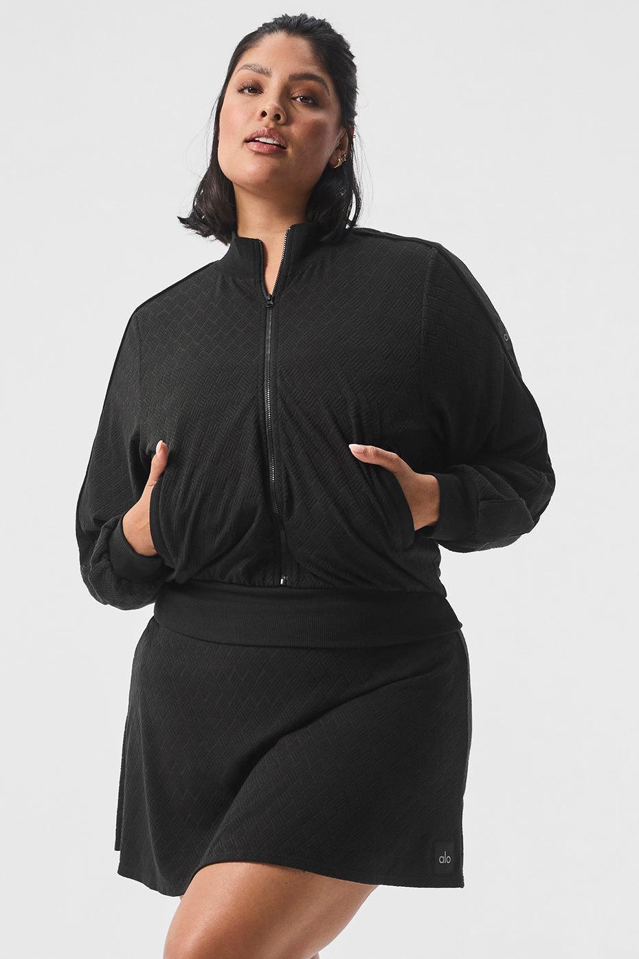 Cropped Doubles Only Full Zip Jacket - Black Product Image