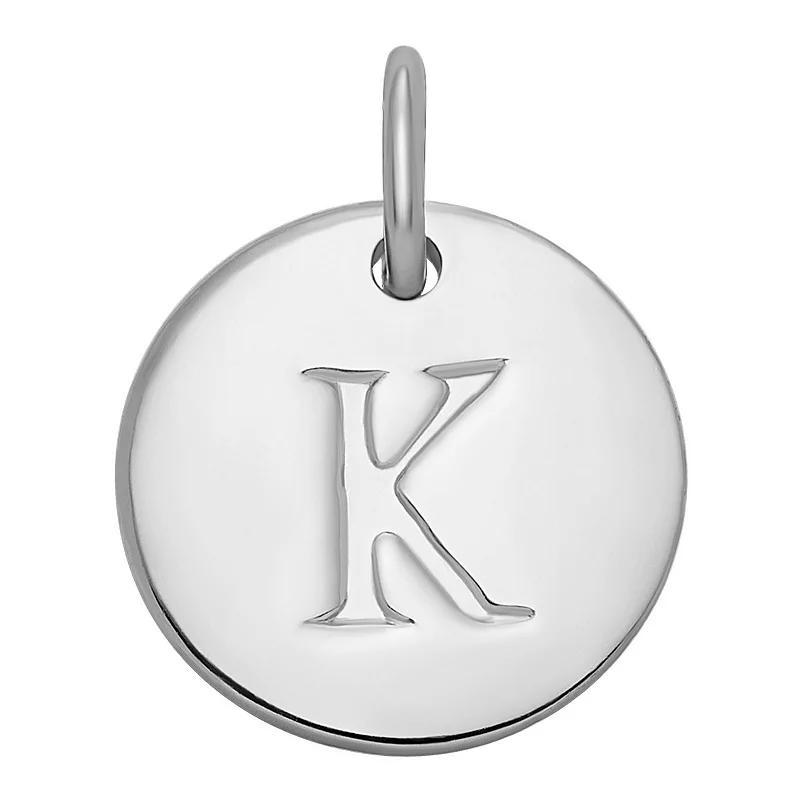 PRIMROSE Sterling Silver Letter Disc Charm, Women's, Sterling Silver N Product Image
