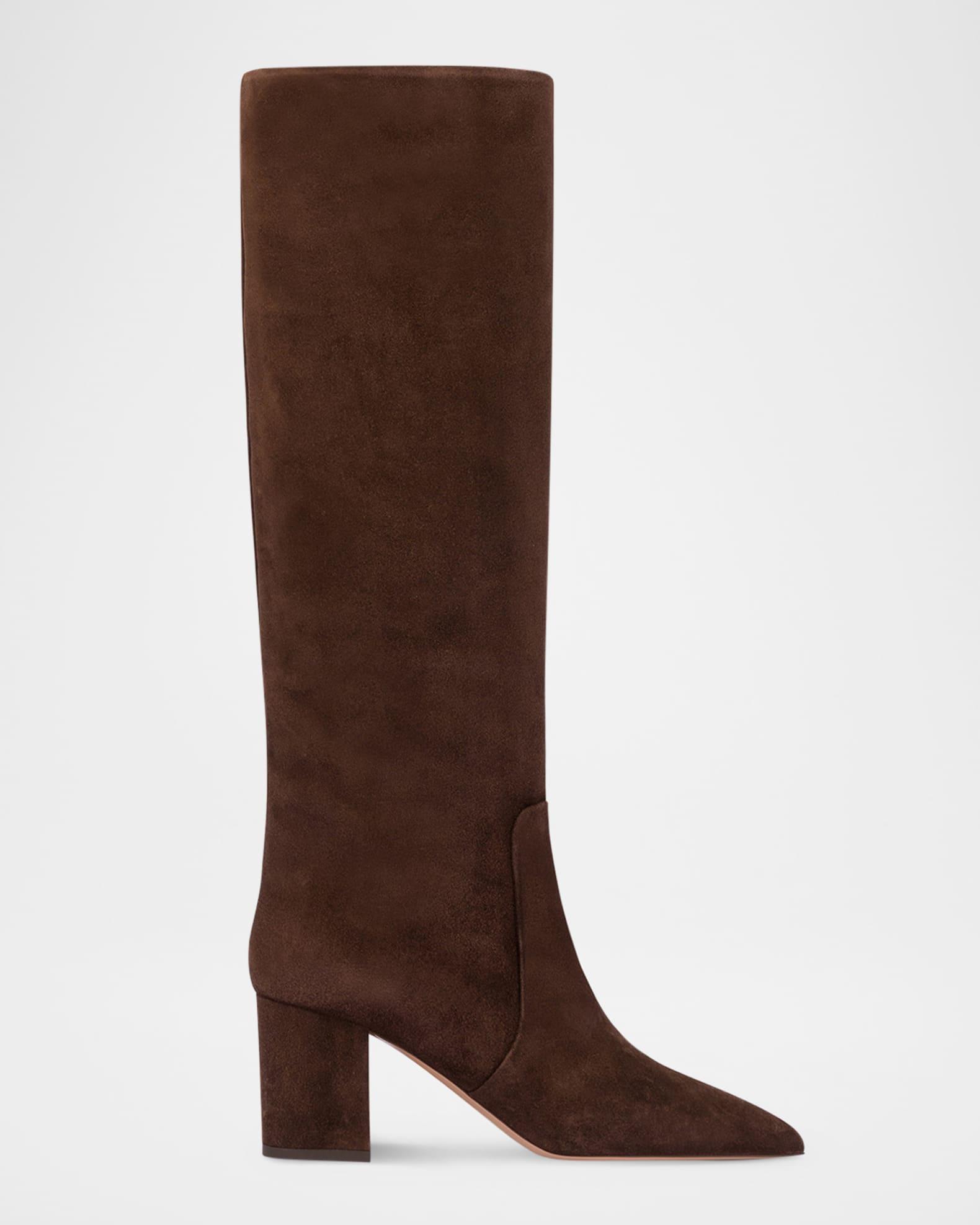 Anja Suede Knee-High Boots Product Image