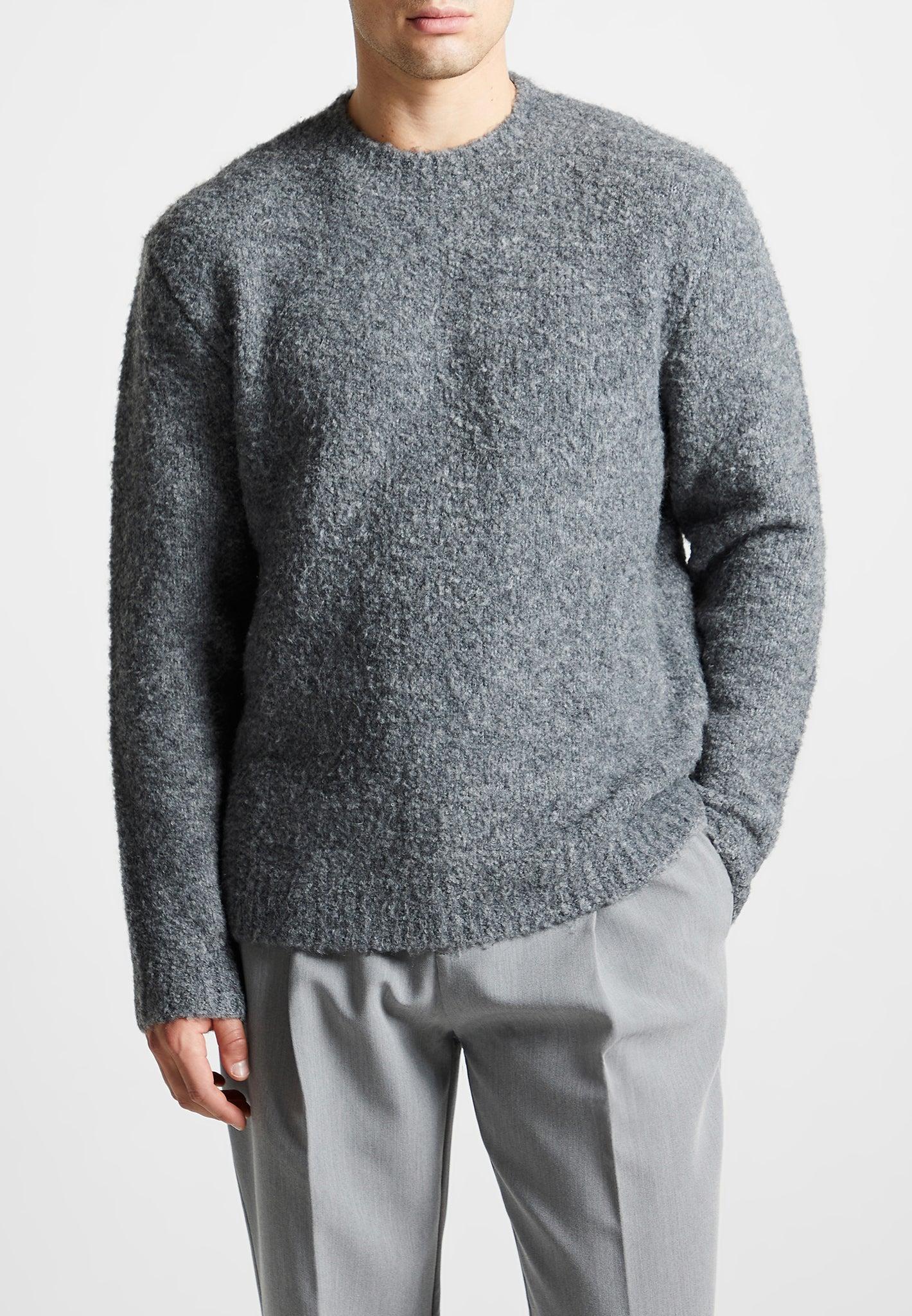 Boucle Knit Jumper - Grey Male Product Image