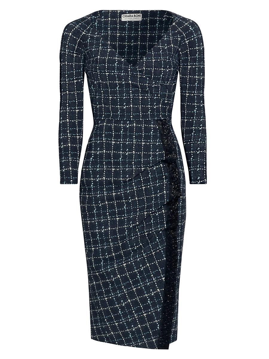 Womens Nastina Check Cocktail Dress Product Image