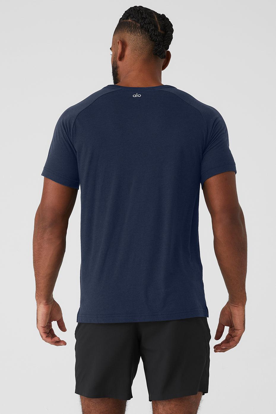 Alo Yoga | Triumph Raglan T-Shirt Blue Product Image
