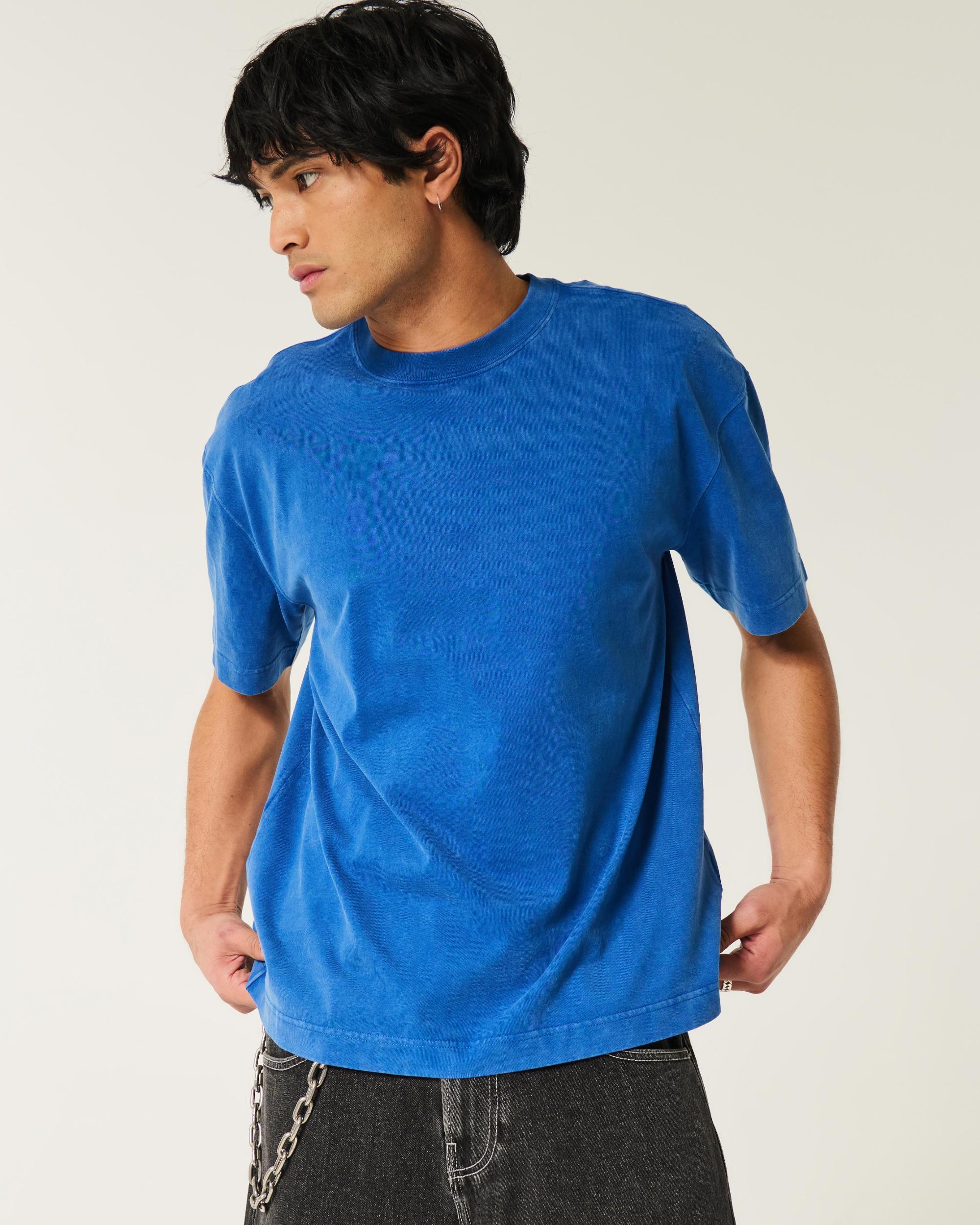 Boxy Heavyweight Washed Cotton Crew T-Shirt Product Image