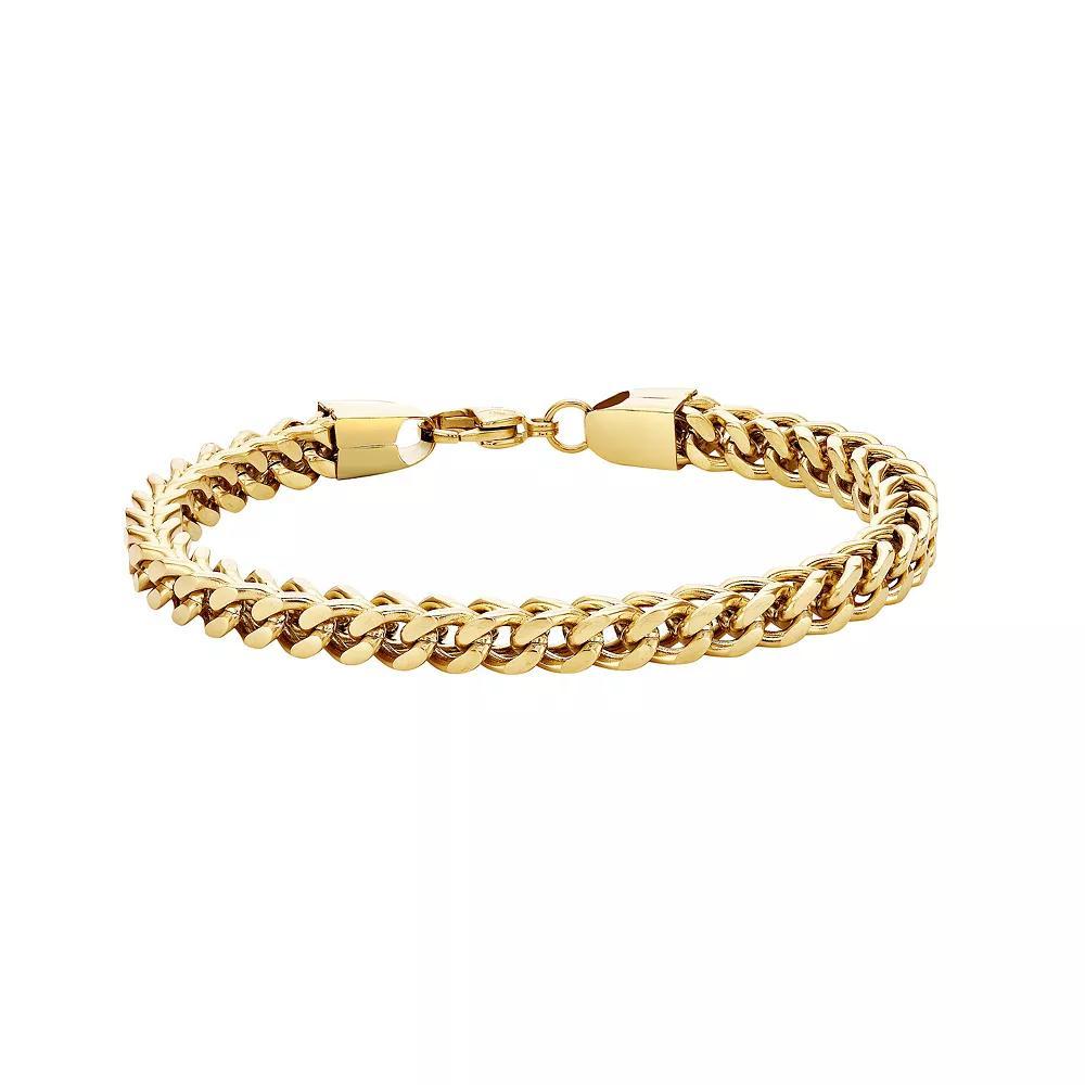 LYNX Ion-Plated Stainless Steel Foxtail Chain Bracelet, Men's, Size: 9", Gold Tone Product Image