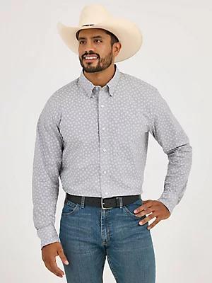 Men's Cody Johnson One Pocket Button Down Shirt in Gray Contrast Product Image