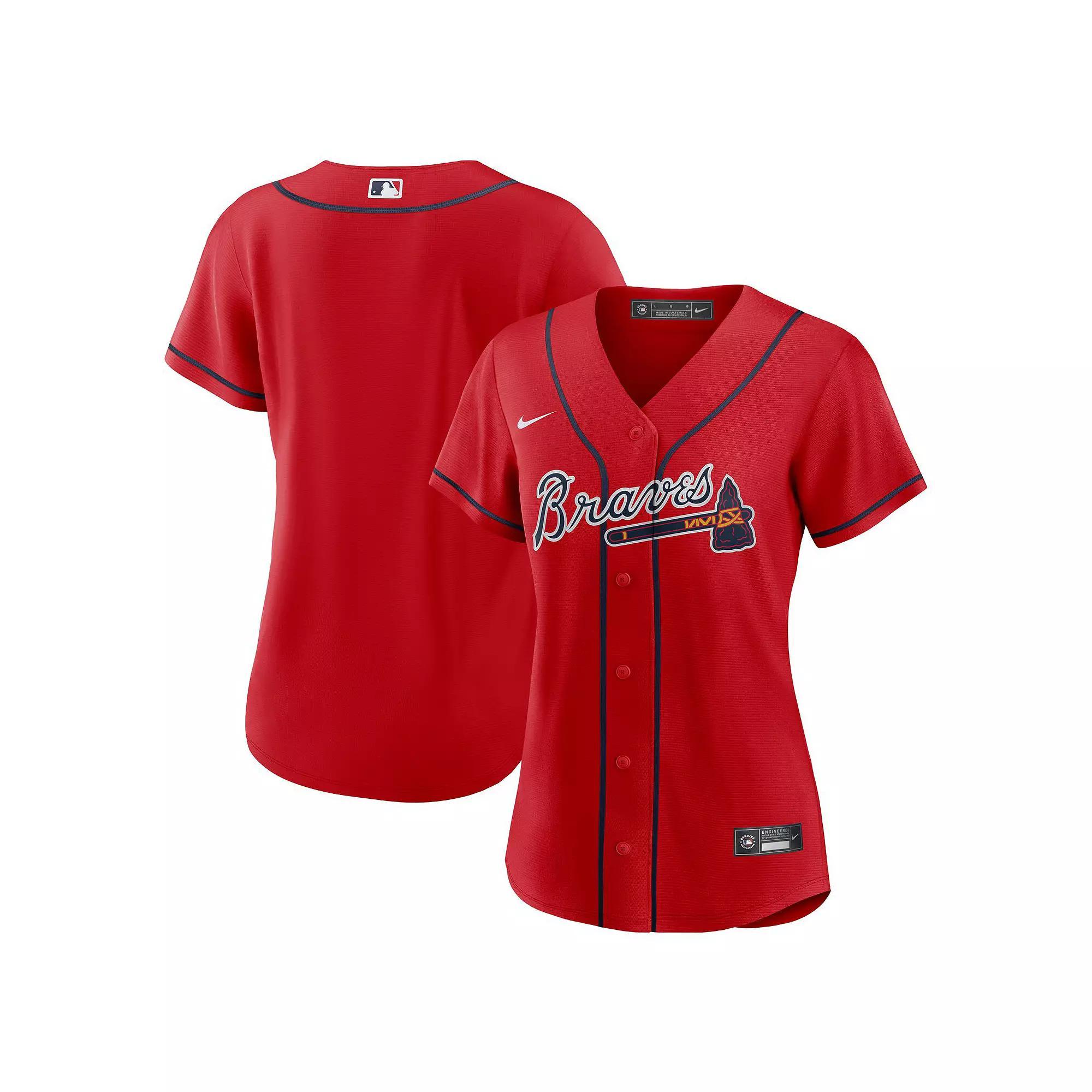 Women's Nike Red Atlanta Braves Alternate Replica Team Jersey, Size: Small Product Image