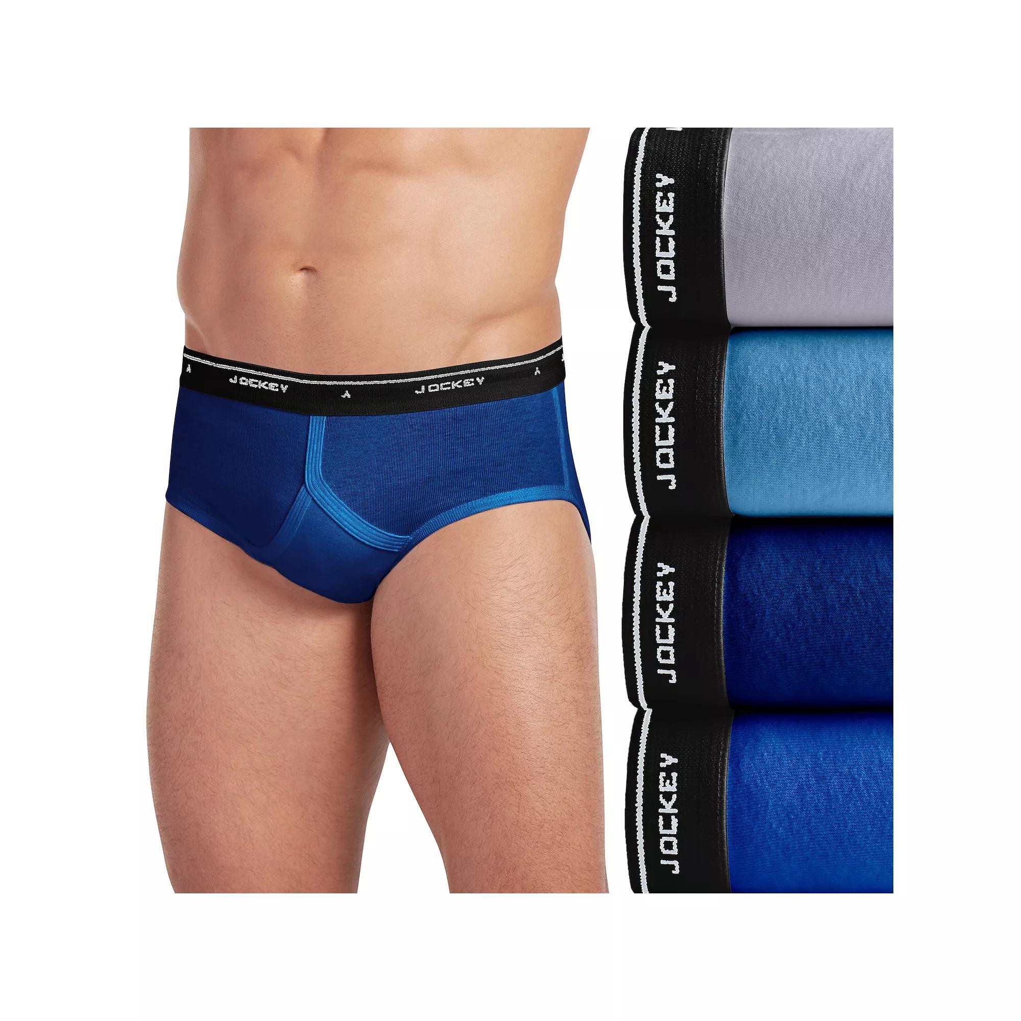 Men's Jockey® 4-pack Classic Low-Rise Briefs, Size: 32, Blue Gray Product Image