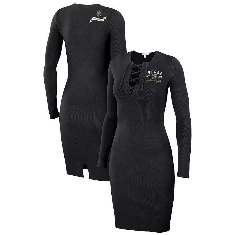 Women's WEAR by Erin Andrews  Blue Tampa Bay Lightning Lace-Up Dress, Size: XL, Lgh Blue Product Image
