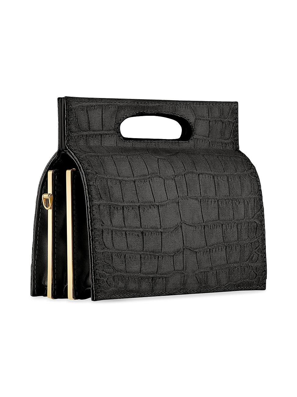 Womens Stella Handbag Stamped Satin Miniature with Gold Hardware Product Image
