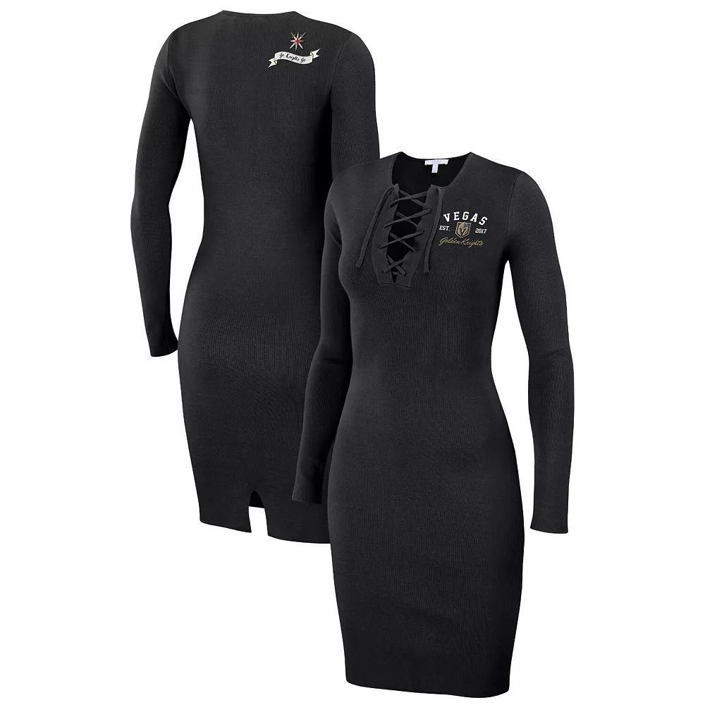 Women's WEAR by Erin Andrews  Blue Tampa Bay Lightning Lace-Up Dress, Size: XL, Lgh Blue Product Image