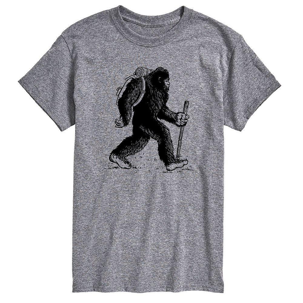 Big & Tall Bigfoot Backpacking Graphic Tee, Men's, Size: 4XL Tall, Gray Product Image