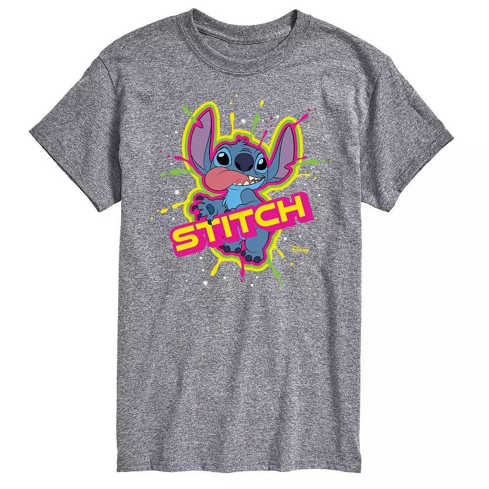 Disneys Lilo & Stitch Big & Tall Splatter Graphic Tee, Mens Product Image