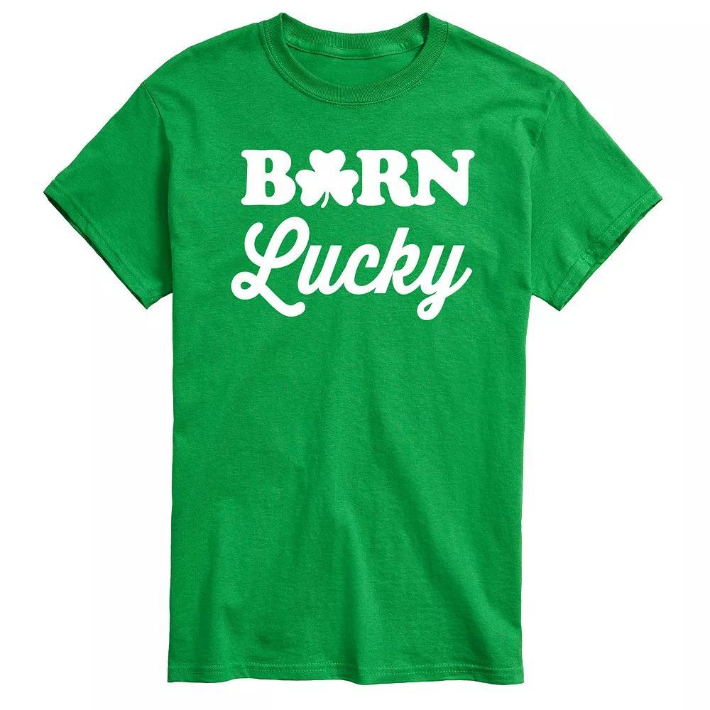 Big & Tall Born Lucky Tee, Men's, Size: XXL Tall, Green Product Image