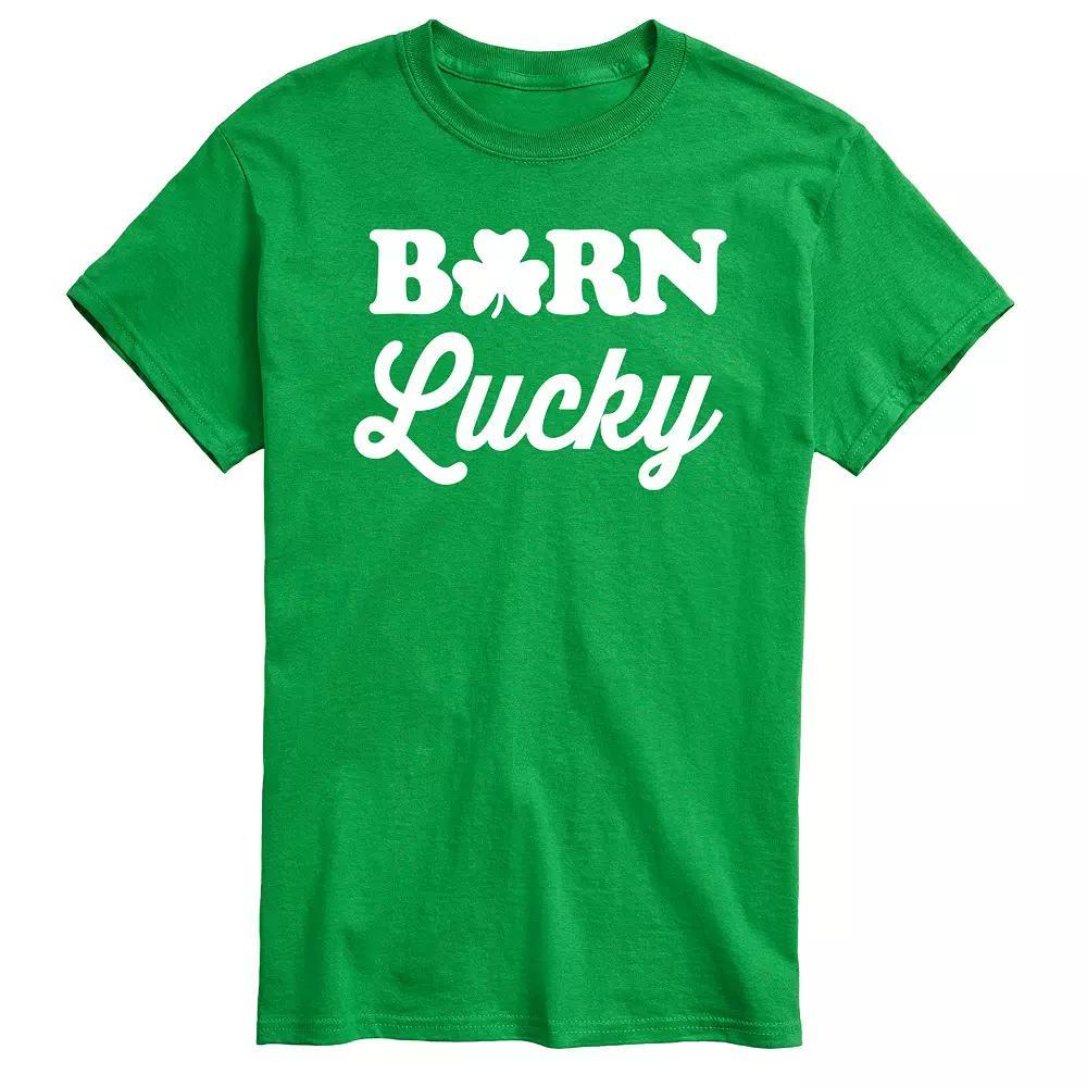 Big & Tall Born Lucky Tee, Men's, Size: XXL Tall, Green Product Image