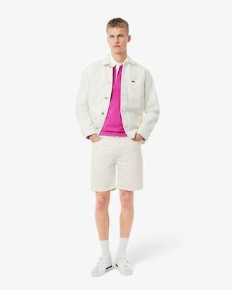 Straight Fit Denim Bermuda Shorts Product Image