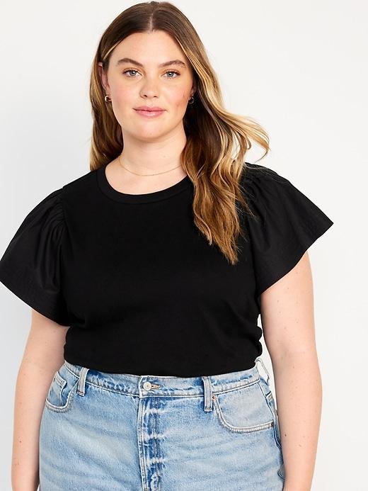 Flutter-Sleeve Combination Top Product Image