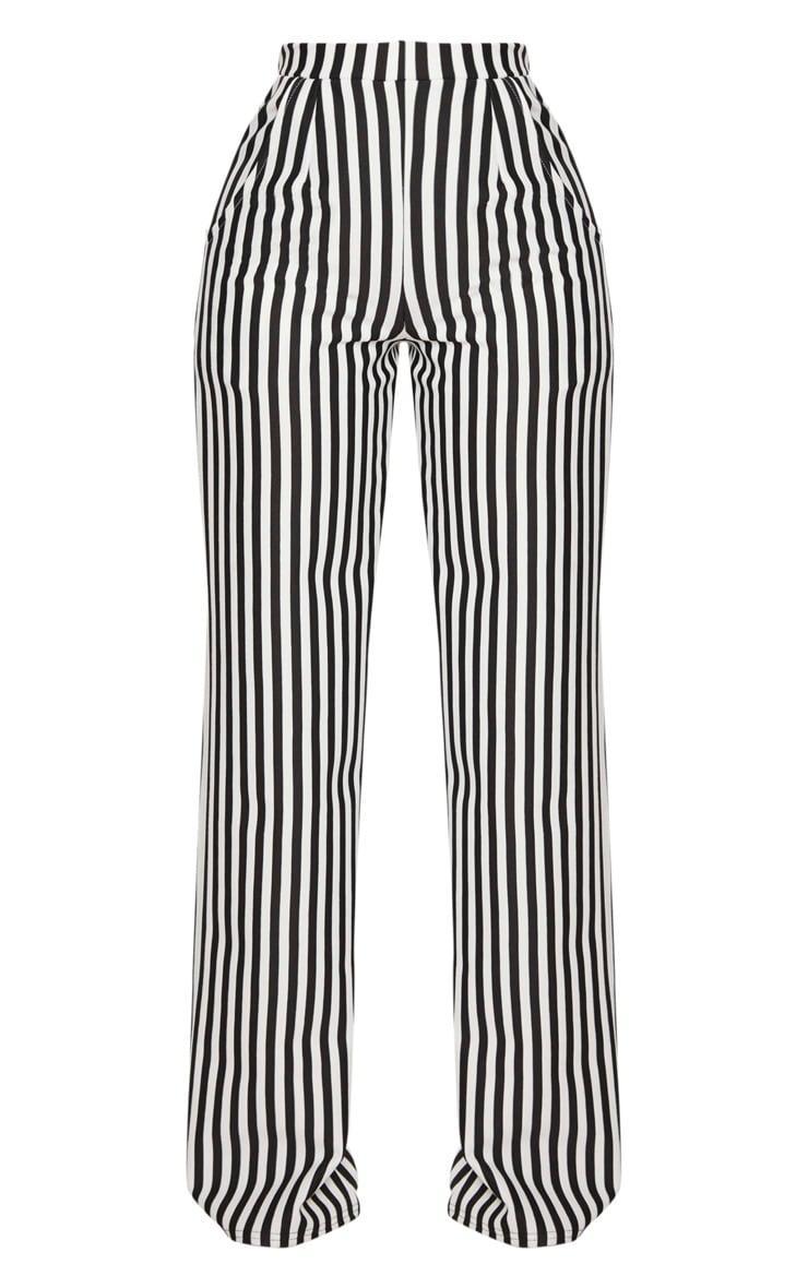 Shape Black Striped Wide Leg Pants Product Image