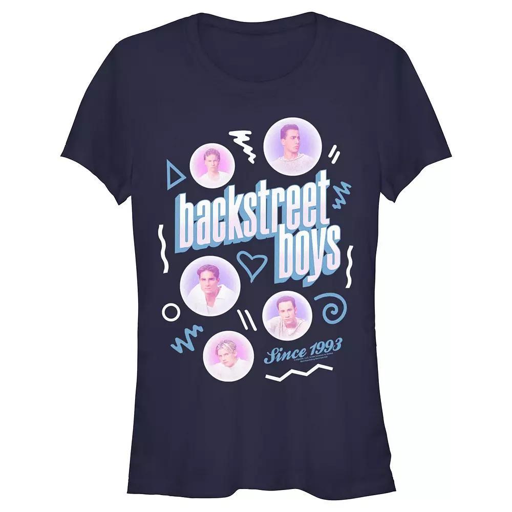 Juniors' Backstreet Boys Since 1993 Face Badges Graphic Tee, Women's, Size: Small, Blue Product Image