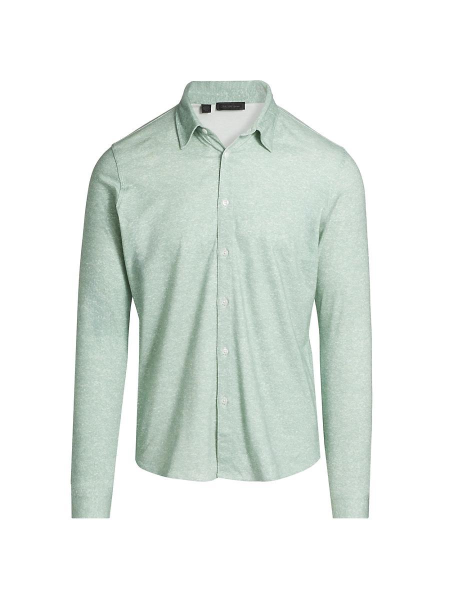 Mens COLLECTION Heathered Button-Front Shirt Product Image