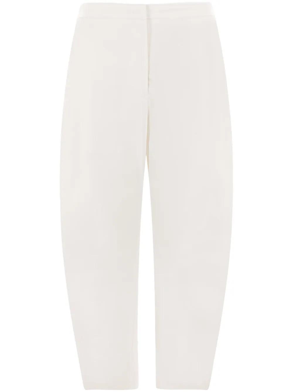 JIL SANDER Cotton Trousers In White Product Image
