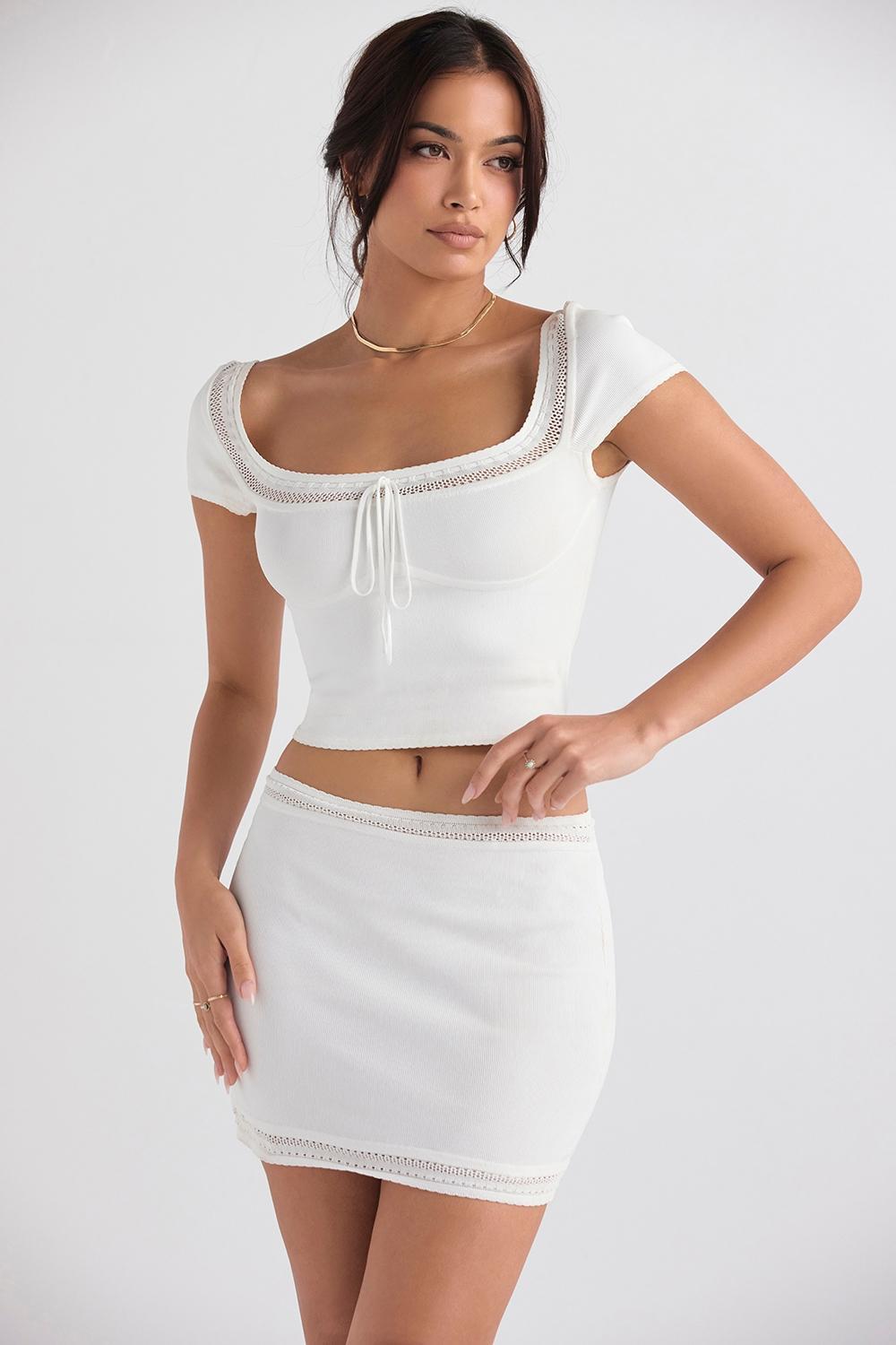 Nola Ivory Dainty Knit Top Product Image