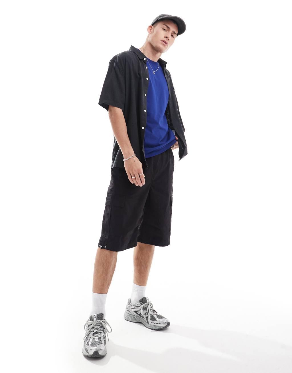 Weekday standard fit t-shirt in blue Product Image