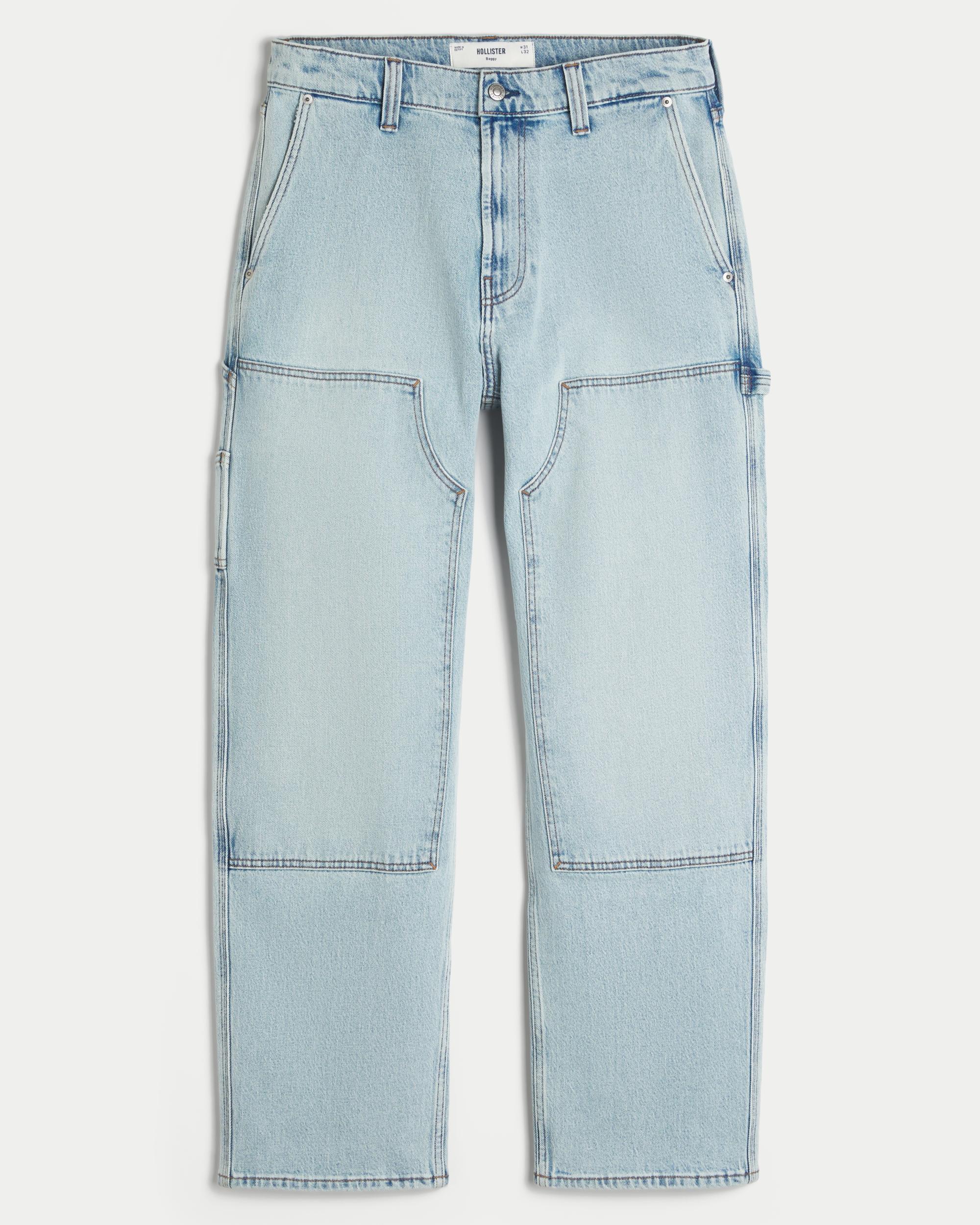 Light Wash Baggy Carpenter Jeans Product Image