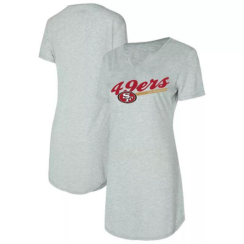 Women's Concepts Sport Gray Tennessee Titans Petition Knit Nightshirt, Size: Small, Grey Product Image