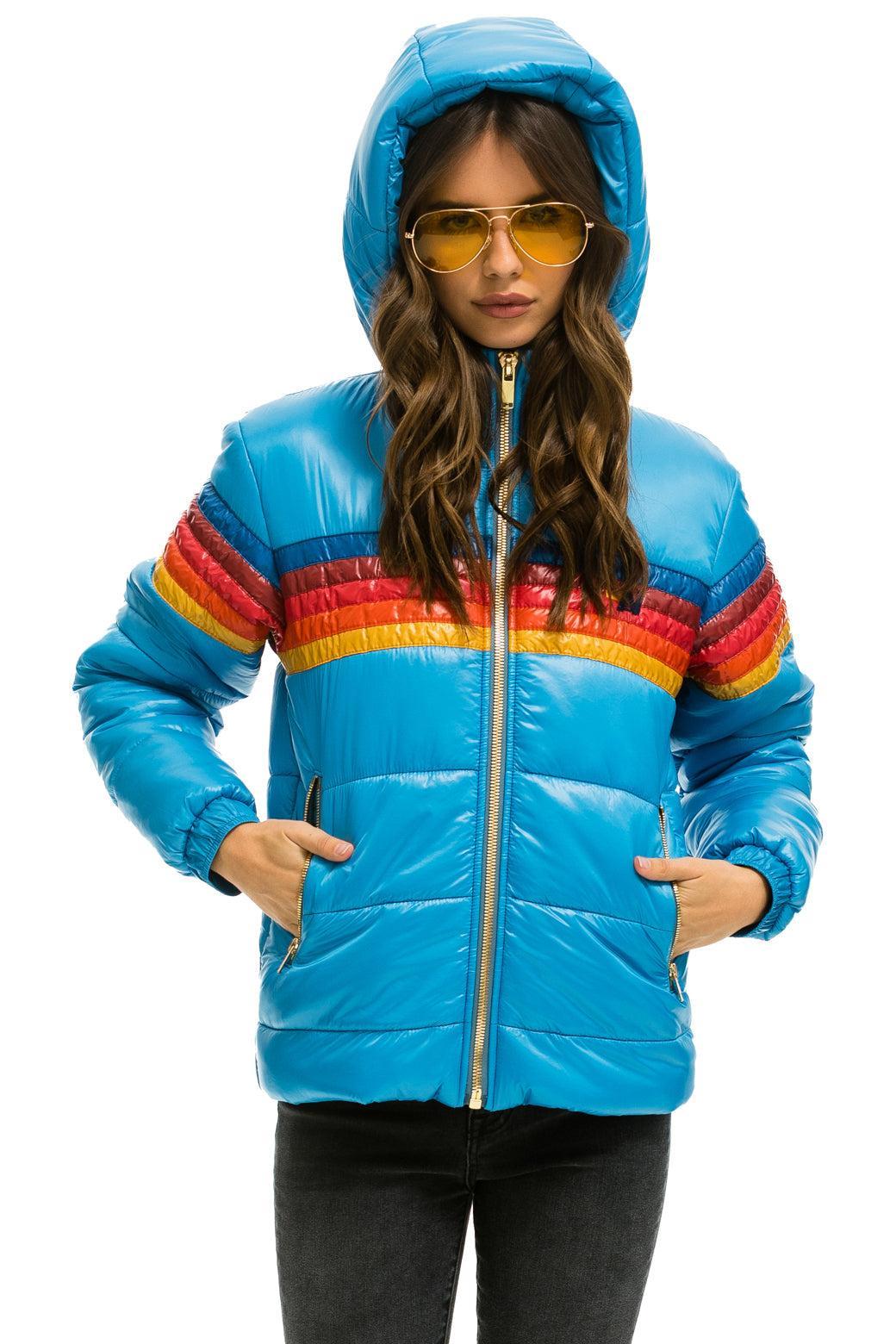 5 STRIPE LUXE TREKKER JACKET - GLOSSY OCEAN Female Product Image