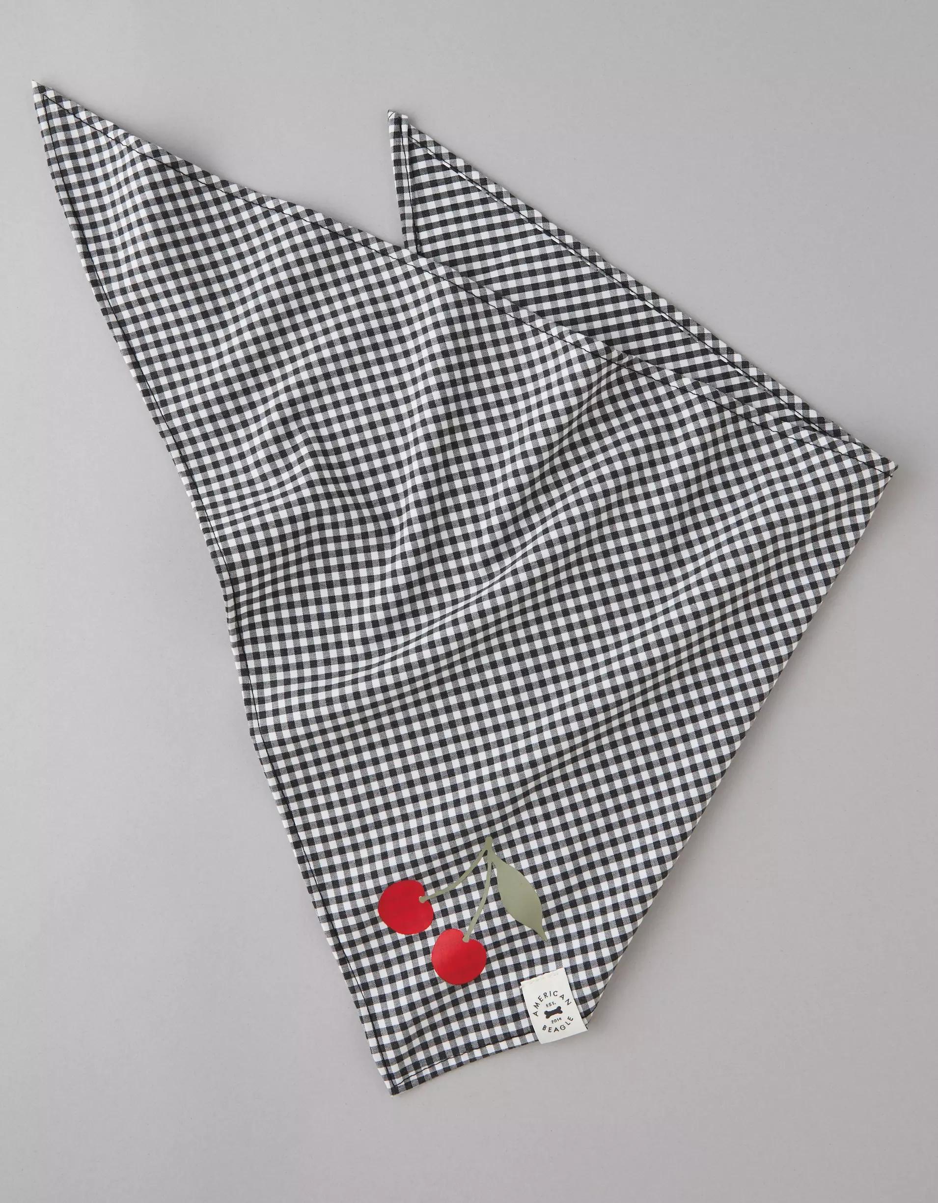 ABO Gingham Cherry Dog Bandana Product Image