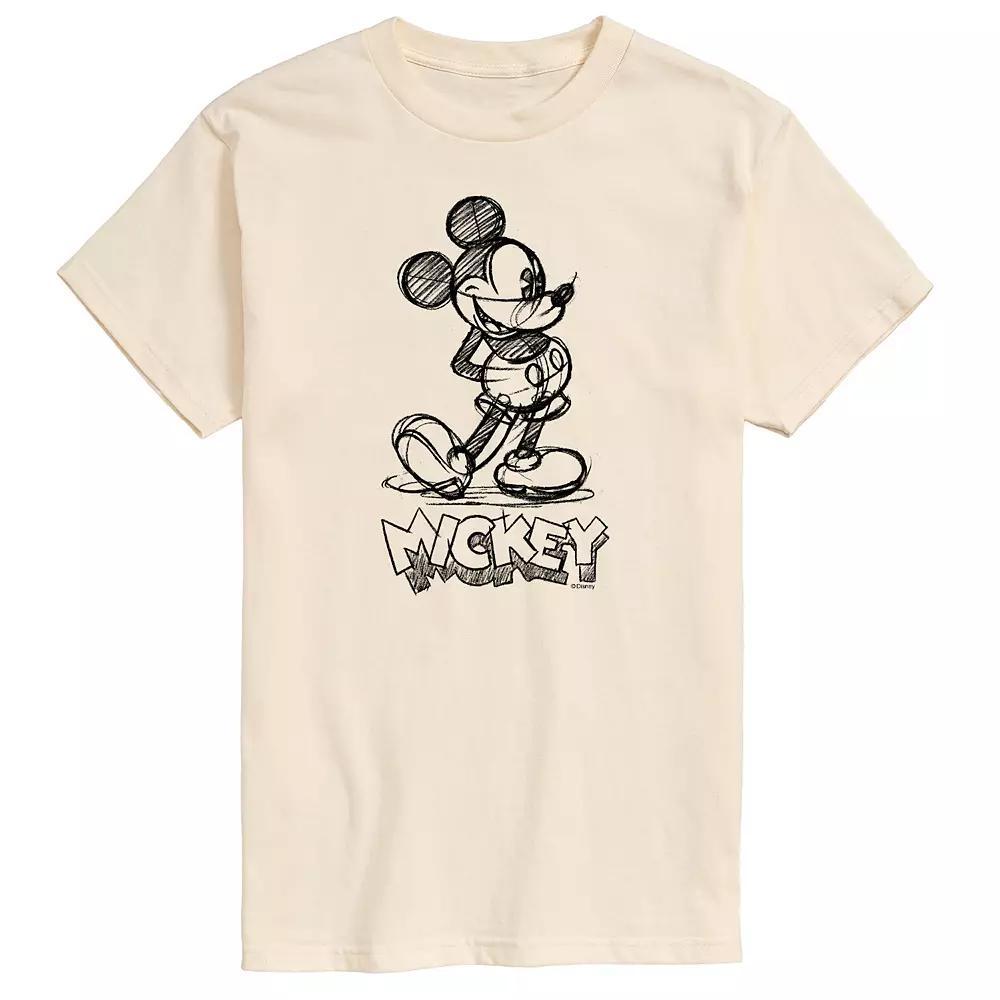 Disney's Mickey Sketch Men's Graphic Tee, Size: Small, White Product Image