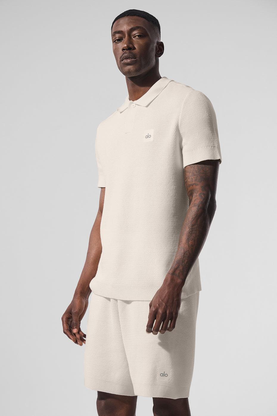 Sports Club Sweater Knit Polo - Ivory Male Product Image