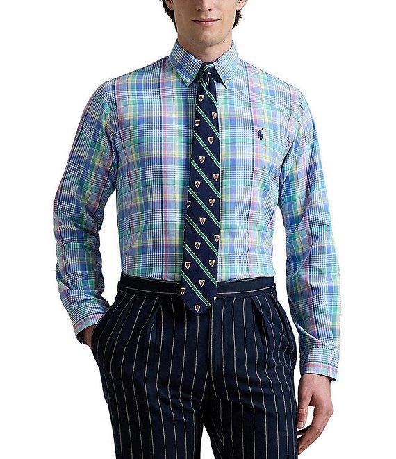 Polo Ralph Lauren Classic Fit Performance Stretch Oxford Medium Plaid Long Sleeve Woven Shirt Product Image