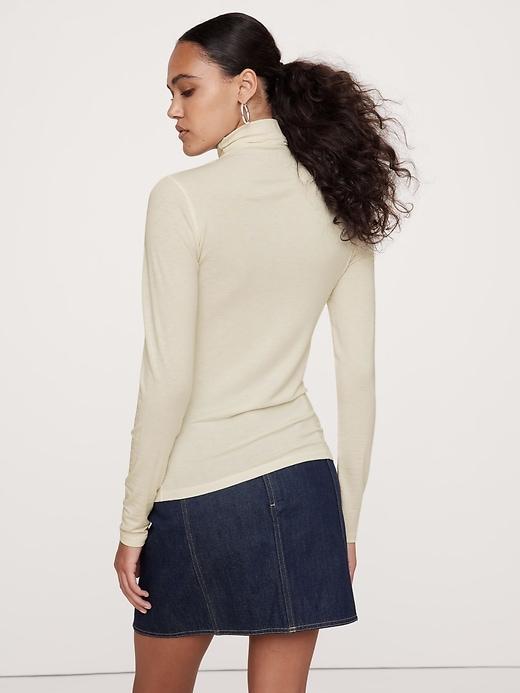 Luxe Wool-Blend Turtleneck T-Shirt Product Image