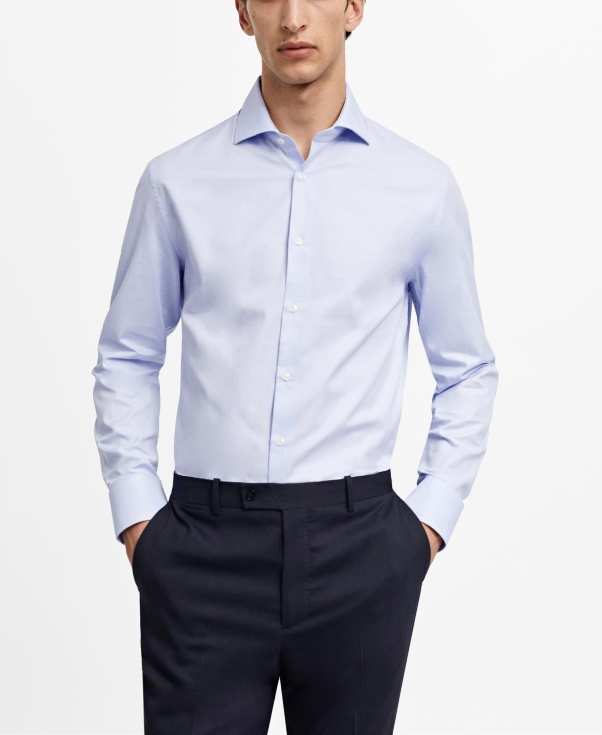 Slim fit structured suit shirt - Men | MANGO USA Product Image