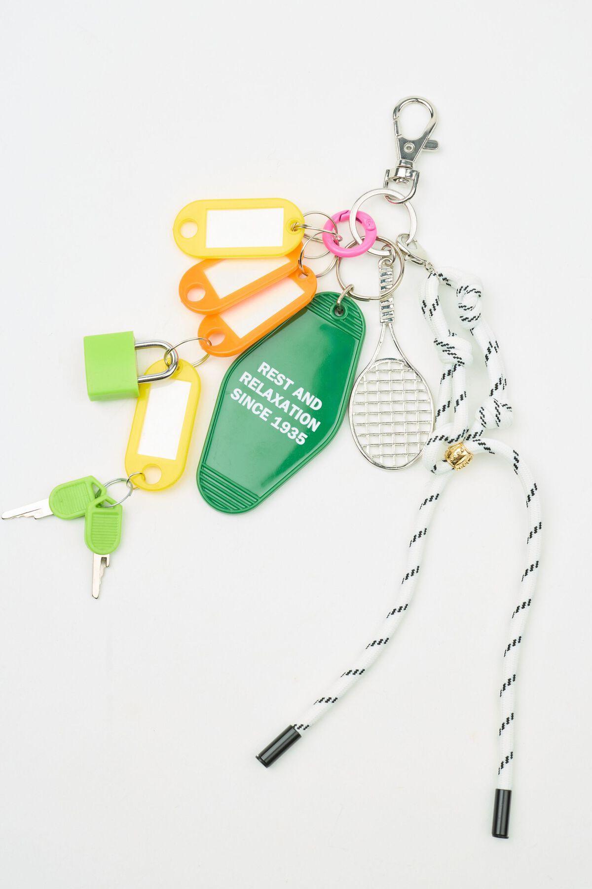 Sporty Cord & Racquet Bag Charms Product Image