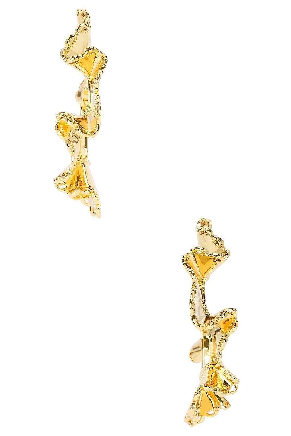Scallop Ruffle Edged Hoop Earrings Lele Sadoughi Product Image